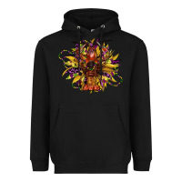 Black mardi gras sunflower Heavyweight Hoodie - CowGirlArtShop