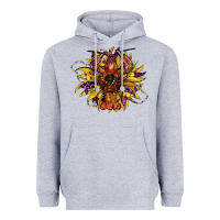 Heather Grey mardi gras sunflower Heavyweight Hoodie - CowGirlArtShop