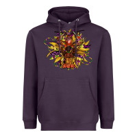 Plum mardi gras sunflower Heavyweight Hoodie - CowGirlArtShop