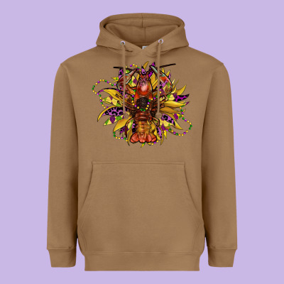Mardi Gras Sunflower Heavyweight Hoodie Designed By Cowgirlartshop