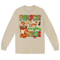 Mushroom Pumpkin Spice And Everything Nice Long Sleeve Tee - MaliasSmallBusiness