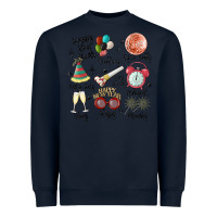 Navy happy new year Heavyweight Sweatshirt - MaliasSmallBusiness