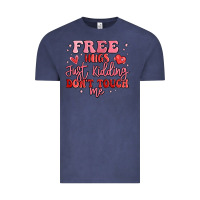 Vintage Denim free hugs just kidding don't touch me Vintage Tee - MaliasSmallBusiness