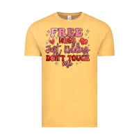 Vintage Mustard free hugs just kidding don't touch me Vintage Tee - MaliasSmallBusiness