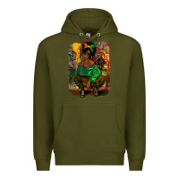 Army Green juneteenth black woman fashion girl Premium Hoodie - CowGirlArtShop