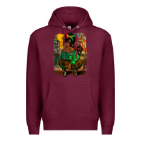 Burgundy juneteenth black woman fashion girl Premium Hoodie - CowGirlArtShop