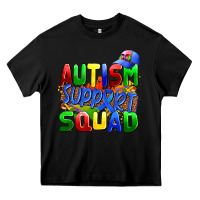 Black autısm support squad Heavy Core Tee - AdoDesignShop