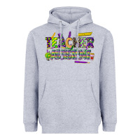 Heather Grey mardi gras teacher assistant Heavyweight Hoodie - CowGirlArtShop
