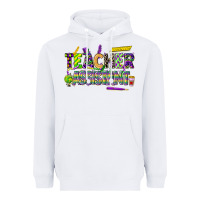 White mardi gras teacher assistant Heavyweight Hoodie - CowGirlArtShop