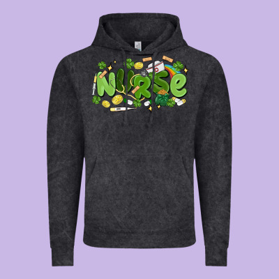 St.patrick's Day Nurse Vintage Hoodie Designed By Maliassmallbusiness