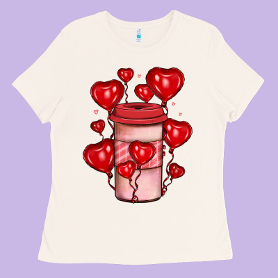 Valentines Day Coffee Ladies Tee Designed By Jahusdesignshop