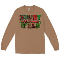 Toasted Coconut Howdy Christmas y'all Long Sleeve Tee - NancyCooperArtShop