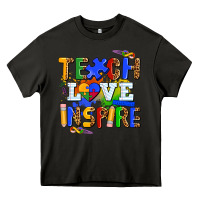 Asphalt teach love inspire Heavy Core Tee - AdoDesignShop