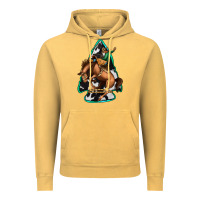 Vintage Mustard bucking bronco arrowhead Vintage Hoodie - Jasminsmagicworld