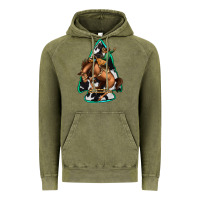 Vintage Olive bucking bronco arrowhead Vintage Hoodie - Jasminsmagicworld