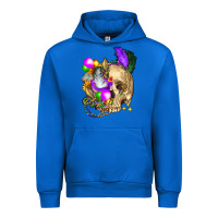 Cobalt mardi gras skull Urban Hoodie - FaDigitalArtStudio