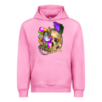 Fuchsia Pink mardi gras skull Urban Hoodie - FaDigitalArtStudio