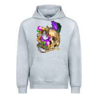 Heather Grey mardi gras skull Urban Hoodie - FaDigitalArtStudio