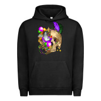 Pigment Black mardi gras skull Urban Hoodie - FaDigitalArtStudio