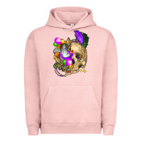 Pigment Salmon mardi gras skull Urban Hoodie - FaDigitalArtStudio