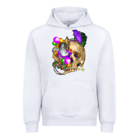 White mardi gras skull Urban Hoodie - FaDigitalArtStudio