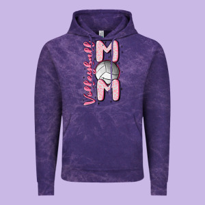 Volleyball Mom Vintage Hoodie Designed By Maliassmallbusiness