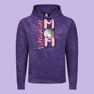 Volleyball Mom Vintage Hoodie Designed By Maliassmallbusiness