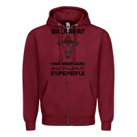 Burgundy trusting people turned me into the heifer i am tod  black Zipper Hoodie - Bettercallsaul