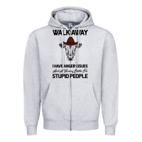 Heather Grey trusting people turned me into the heifer i am tod  black Zipper Hoodie - Bettercallsaul
