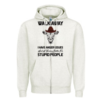 Oatmeal Heather trusting people turned me into the heifer i am tod  black Zipper Hoodie - Bettercallsaul