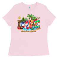 Bubblegum Pink love dominican republic Ladies Tee - AdoDesignShop