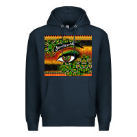 Navy juneteenth eyelash Premium Hoodie - CowGirlArtShop