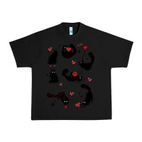 Black valentine cat Urban Heavy Tee - MaliasSmallBusiness