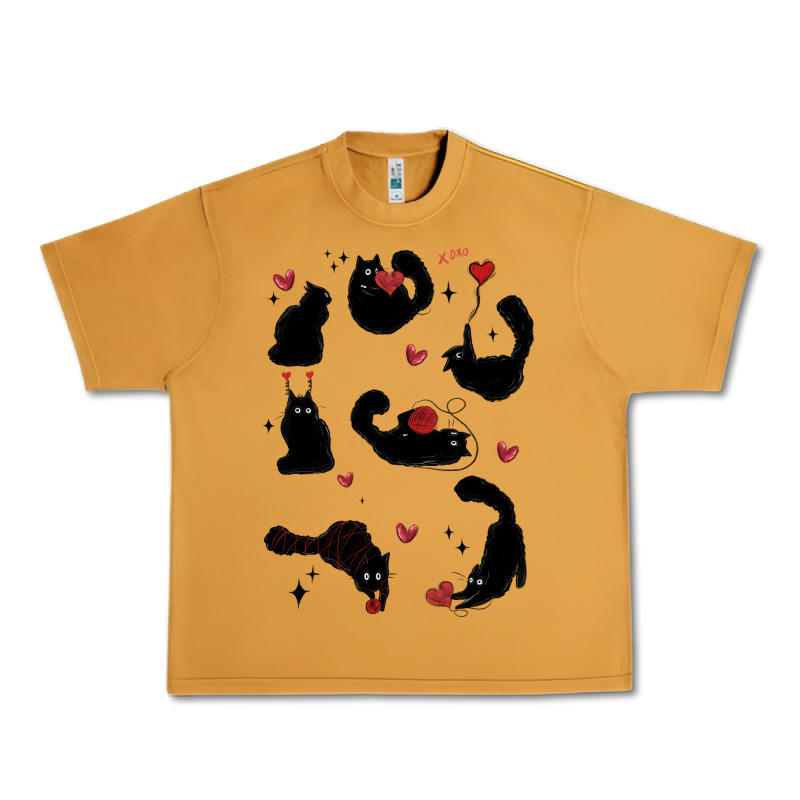 Valentine Cat Urban Heavy Tee by MaliasSmallBusiness | Teevron