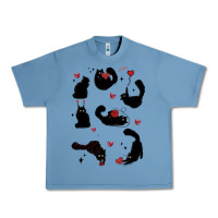 Pebble Blue valentine cat Urban Heavy Tee - MaliasSmallBusiness