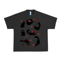 Pigment Black valentine cat Urban Heavy Tee - MaliasSmallBusiness