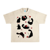 Sandshell valentine cat Urban Heavy Tee - MaliasSmallBusiness