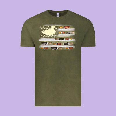 Duck Hunter Flag Vintage Tee Designed By Maliassmallbusiness