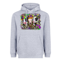 Heather Grey mardi gras heifers Heavyweight Hoodie - CowGirlArtShop