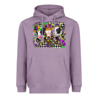 Lavender mardi gras heifers Heavyweight Hoodie - CowGirlArtShop