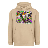 Mushroom mardi gras heifers Heavyweight Hoodie - CowGirlArtShop