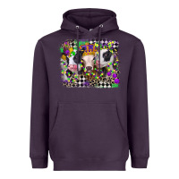 Plum mardi gras heifers Heavyweight Hoodie - CowGirlArtShop