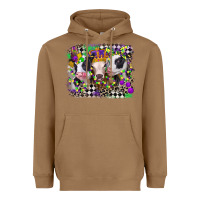 Toasted Coconut mardi gras heifers Heavyweight Hoodie - CowGirlArtShop