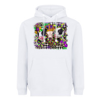 White mardi gras heifers Heavyweight Hoodie - CowGirlArtShop