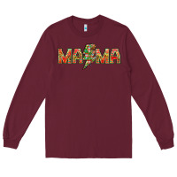 Burgundy Mama Christmas lightning bolt Long Sleeve Tee - NancyCooperArtShop