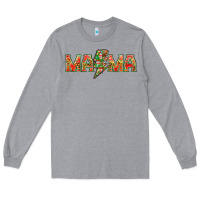 Heather Grey Mama Christmas lightning bolt Long Sleeve Tee - NancyCooperArtShop