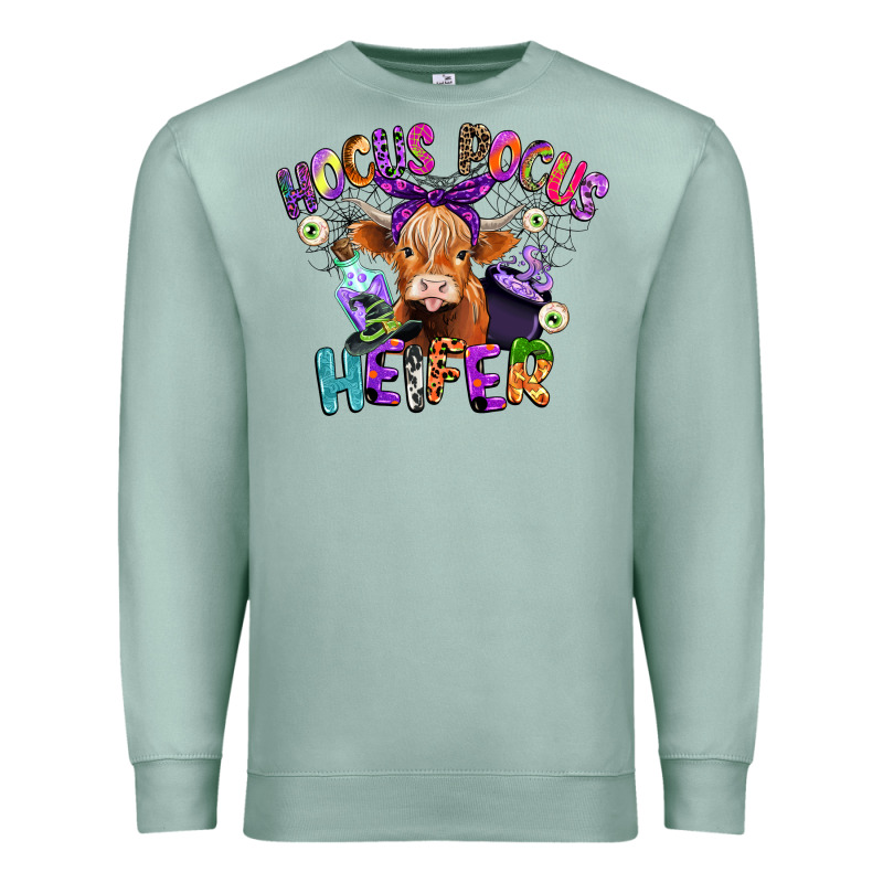 Hocus Pocus Heifer Premium Sweatshirt by CowGirlArtShop | Teevron