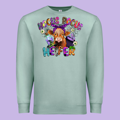 Hocus Pocus Heifer Premium Sweatshirt Designed By Cowgirlartshop