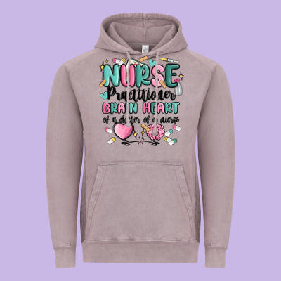Nurse Practitioner Vintage Hoodie Designed By Maliassmallbusiness