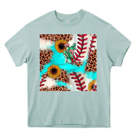 Arona baseball leopard turquoise cactus sunflower seamless pattern Heavy Core Tee - JahusDesignShop